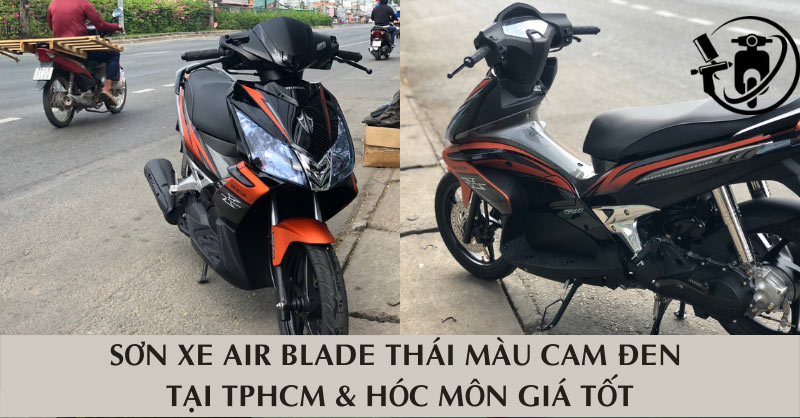  Sơn Xe Air Blade Thái Màu Cam Đen - Sơn Xe HCM